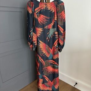 Farm Rio Arabesque toucans midi dress size small